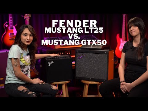 Starter Guitar Amp Comparison: Fender Mustang LT25 vs. GTX50