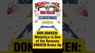 Don Dokken Says METALLICA Was Partially to Blame for Band's Breakup #classicrock #heavymetal #80s