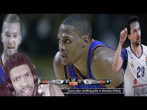 YOU BETTER NOT LOSE RUSSELL!! OKC THUNDER vs REAL MADRID REACTION! FULL GAME HIGHLIGHTS