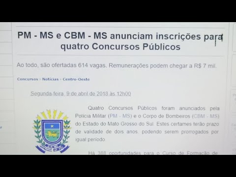 Urgente: Saiu o edital da PMMS