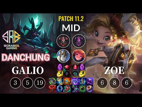 SRB Danchung Galio vs Zoe Mid - KR Patch 11.2