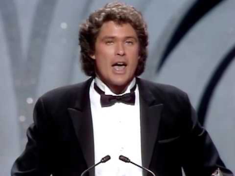 David Hasselhoff WINS the 1983 People's Choice Award for Knight Rider! With a KITT Cameo!