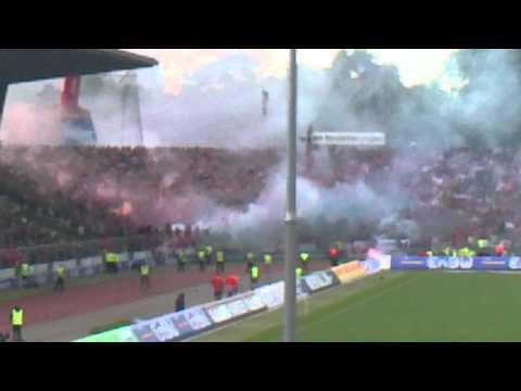 Pyrotechnik & Feuerwerkskörper der Gästefans, Karlsruher SC - Eintracht Frankfurt, 06.05.2012, 1-0