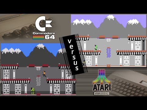 C64 vs, Atari 800XL - 8 games from 1984