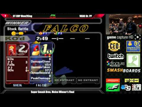 Super Smash Bros Melee Winner's Final CT EMP Mew2King vs VGBC Dr PP  - Apex 2014 Tournament
