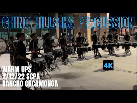 Chino Hills HS Drumline 2022 - Warm Ups - 2/12 SCPA Rancho Cucamonga
