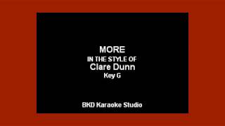 Clare Dunn - More (Karaoke with Lyrics)