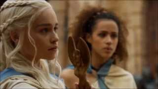 Don't mess with Daenerys Stormborn of Targaryen. Speaking Valyrian. Season 3, episode 4.