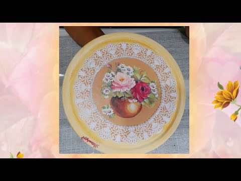 Lata Decorada com Papel Decoupage Criativo by Mamiko.