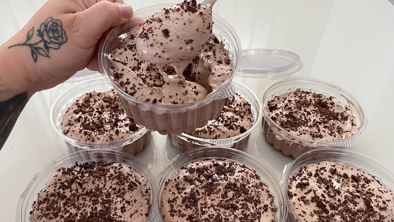 FATURE ALTO COM MOUSSE DE CHOCOLATE EM PÓ COM 3 INGREDIENTES FÁCIL