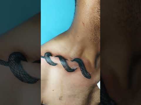 400 million 😱𝐋𝐢𝐭𝐭𝐥𝐞 𝐒𝐧𝐚𝐤𝐞 𝐓𝐚𝐭𝐭𝐨𝐨🖤 Tattoo designs #viral#tattooartist#