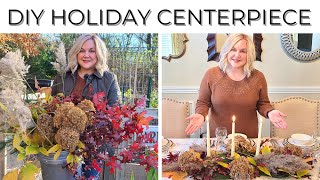 DIY Holiday Centerpiece using Thrifted & Foraged Materials. Table Decor How To
