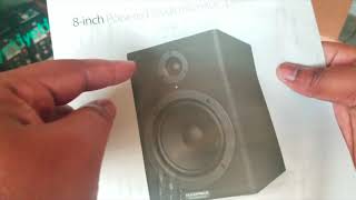Video thumbnail for MONOPRICE 8 inch POWERED STUDIO MULTIMEDIA MONITOR SPEAKERS UNBOXING AND REVIEW (MUST WATCH!!!!) by Bigricky06