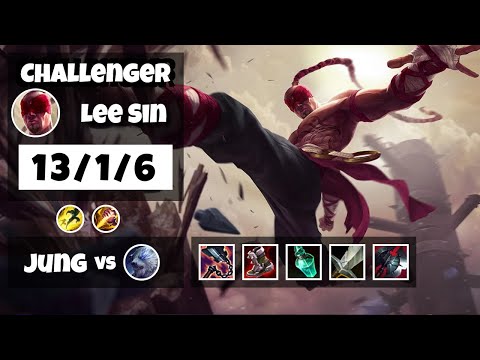 Lee Sin vs Volibear EU Challenger JUNGLE (13/1/6) - v11.13