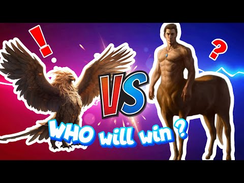Epic Fantasy Showdown: Centaur vs. Griffin Battle#centaurs #griffin epic