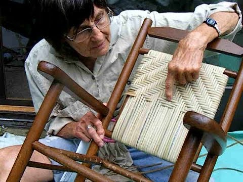 'cane' flat oval reed CHILDS ROCKER repair (137 #theweaver )