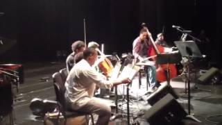 The Stanley Clarke Band rehearsing with the Harlem string Q