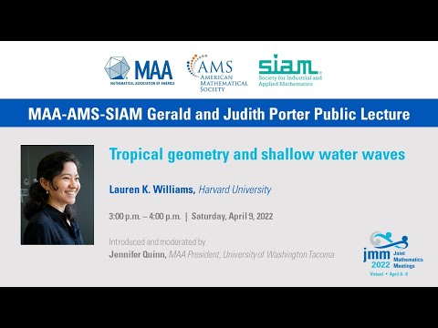 Lauren Kiyomi Williams "Tropical geometry and shallow water waves"