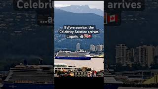 Vancouver Mountains stands tall for Celebrity Solstice early morning arrival - why wait for sunrise!