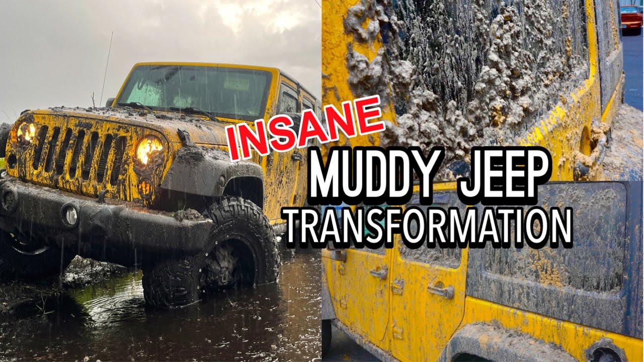 Deep Cleaning The Dirtiest Muddiest Jeep Ever! Complete Disaster Car Detailing Transformation!