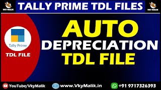 Auto Depreciation TDL File in Tally Prime | Auto Depreciation Entry in Tally Prime | Tally Prime TDL