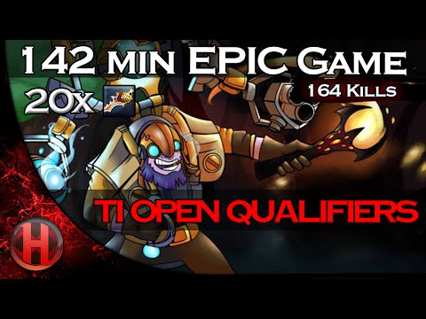 142 min EPIC Win vs. Mega Creeps The International 6 Open Qualifiers