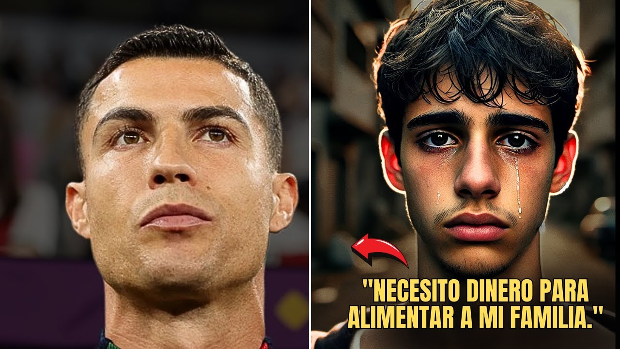 NIÑO HUMILDE PIDE $5 A CRISTIANO RONALDO PARA COMER | LA RESPUESTA DEL MILLONARIO TRANSFORMÓ SU VIDA