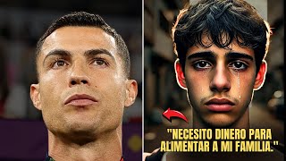 NIÑO HUMILDE PIDE $5 A CRISTIANO RONALDO PARA COMER | LA RESPUESTA DEL MILLONARIO TRANSFORMÓ SU VIDA