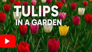 Blooming Tulips Garden | Serene Spring Flower Walk for Stress Relief