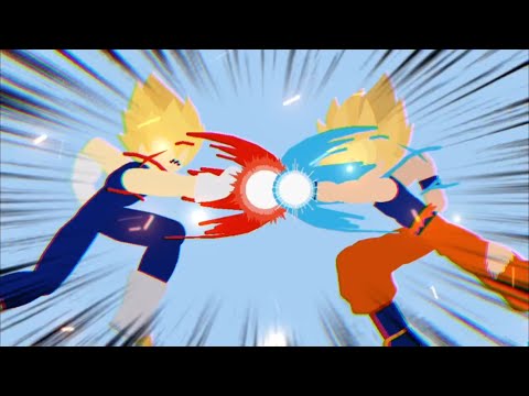 Goku vs Majin Vegeta _ Stick Nodes Animation