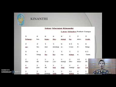 Sekar Macapat Kinanthi Laras Slendro Pathet Sanga