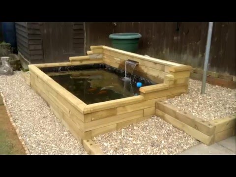 Easy build ,raised wooden pond.