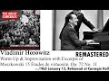 Vladimir Horowitz: Warm-Up & Improvisation with Moszkowski Etude, Op. 72 No. 11 (Excerpts/1965.1.13)