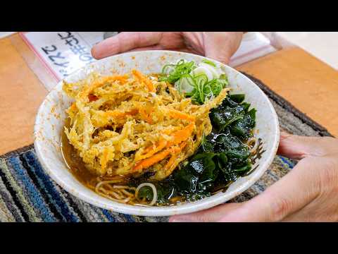 The best value for money. A 24-hour standing soba restaurant that is popular with office workers