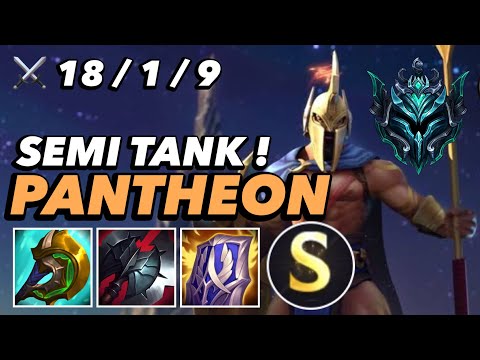 WILD RIFT PANTHEON : TOP JUNGLE ONE DEATH 18 KILL ? THIS BUILD SEMI TANK - SEASON 7