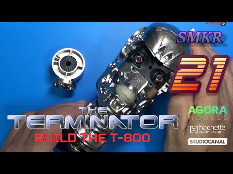 Agora Models Build the T-800 Terminator Pack 3 Stage 21 - Right Shoulder Joint, & Upper Skull
