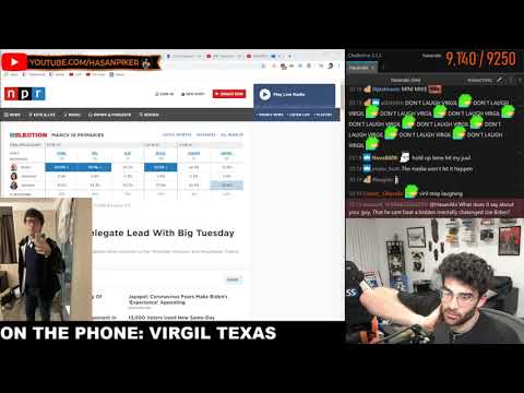 HasanAbi March 11, 2020 - Bernie's Next Steps w/ Virgil Texas of Chapo Trap House Highlight