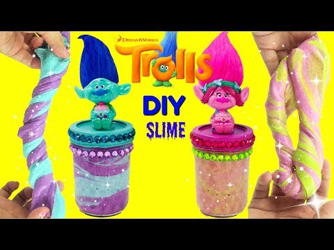 D.I.Y. DREAMWORKS TROLLS MOVIE Slime Poppy VS Branch Do It Yourself Glue Slime Recipe