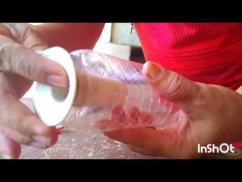 Fazendo um sifão de pia com uma garrafa pet.