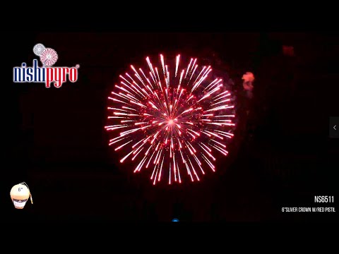 NS6511 6" Sliver Crown w/Red Pistil
