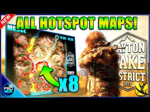 ALL 8 HOTSPOT MAPS!! | Layton Lake Guide 2023 - theHunter Call of the Wild