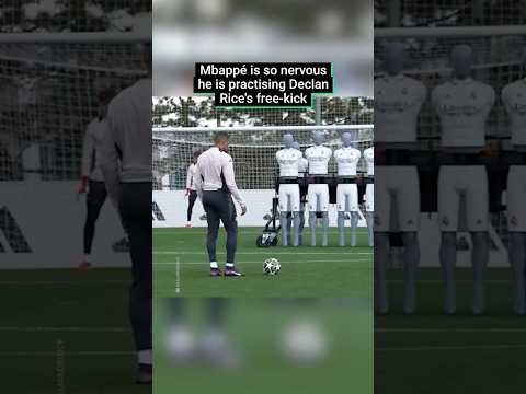 Is That Mbappé Practising Declan Rice’s Free-Kick? 😳