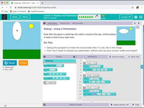 CS Discoveries Code.org - Unit 3 lesson 4 Level 8