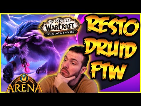 Resto Druid PvP Shadowlands Arena Gameplay [WoW 9.2] MM Hunter