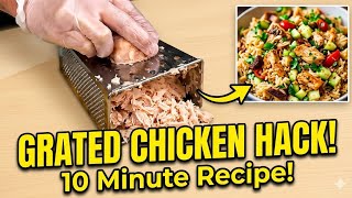 The Viral Grated Chicken Hack You Need To Try! #ChickenHack#GratedChicken#10MinuteRecipe#QuickFood