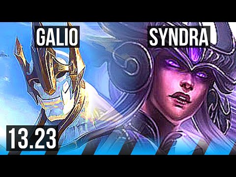 GALIO vs SYNDRA (MID) | 6/1/13, 1500+ games, 1.0M mastery | KR Master | 13.23