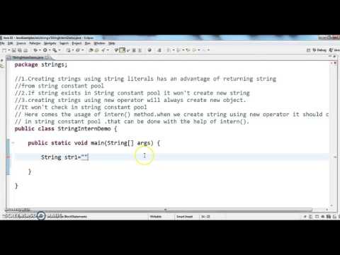 Explain How String Intern Method Works In Java With Example