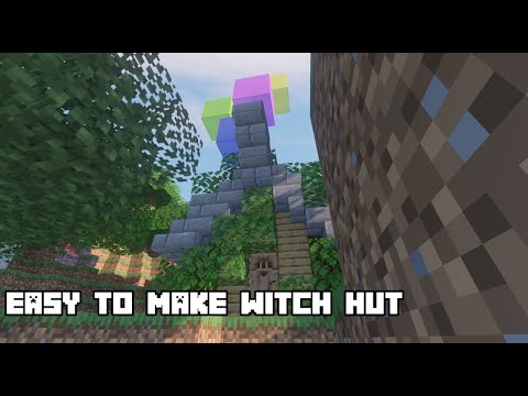 EASY to build Minecraft witch hut! (Minecraft building tutorial)