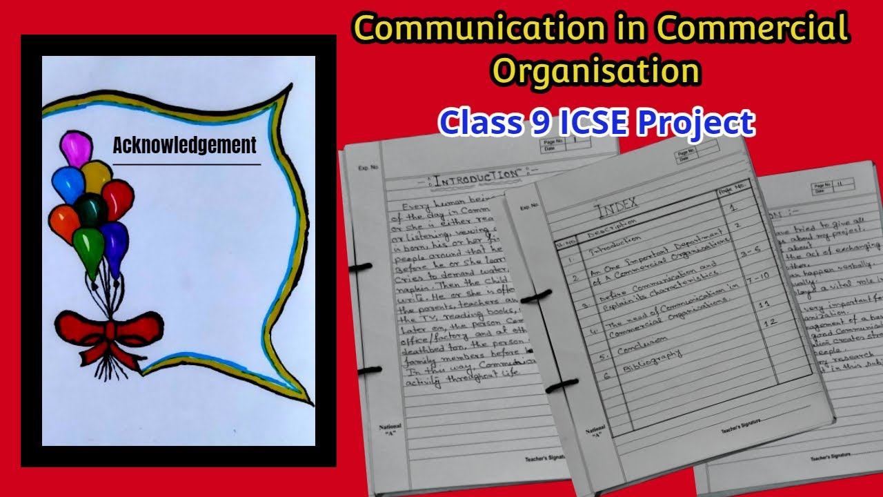 Communication in Commercial Organisation  || Class 9 ICSE PROJECT