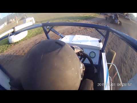 600cc Micro Sprint Car On Board With Crash
